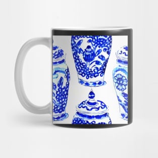 Blue and white chinoiserie jars Mug